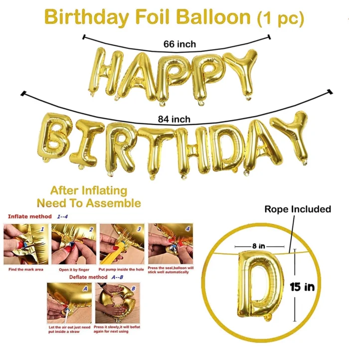 Party Decoration – Happy Birthday Jungle Theme Combo Decoration Set