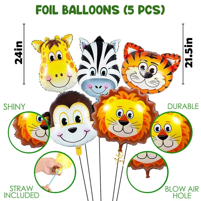 Party Decoration – Happy Birthday Jungle Theme Combo Decoration Set