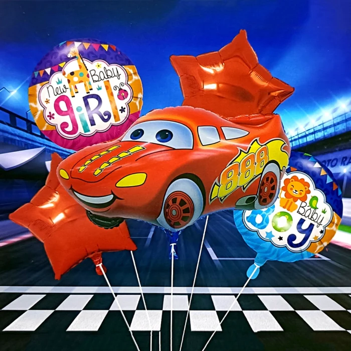 Party Decoration – New Baby Girl and New Baby Boy Car Theme