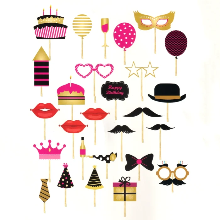 Party Decoration – Photo Props for Family Birthday Celebrations