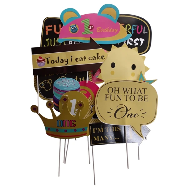 Party Decoration – Photo Props for First /1st Birthday Celebrations