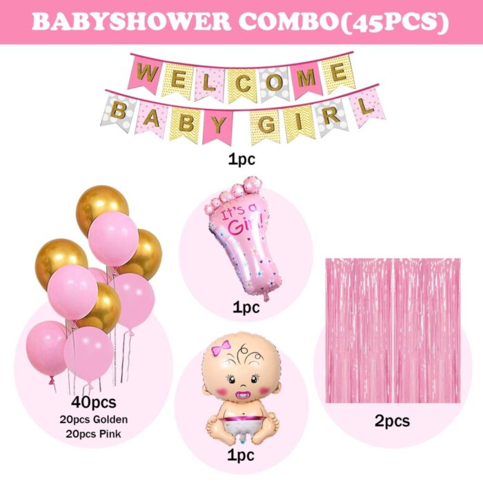 Party Decoration – Welcome Baby Girl Decoration Set