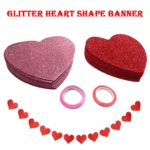 Party Decoration – Glitter Heart Shape Banner