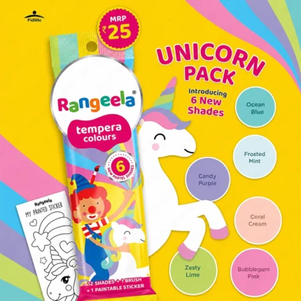 Pidilite Rangeela Tempera Colours - Unicorn 12 Shades Stationery