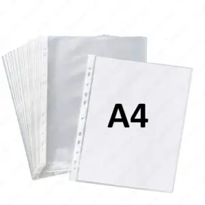 A4 Size Transparent U-Folder Sleeves