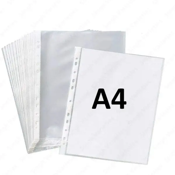 A4 Size Transparent U-Folder Sleeves