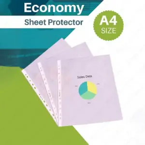A4 Size Transparent U-Folder Sleeves