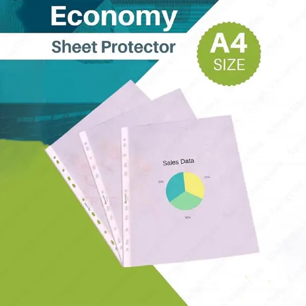 A4 Size Transparent U-Folder Sleeves