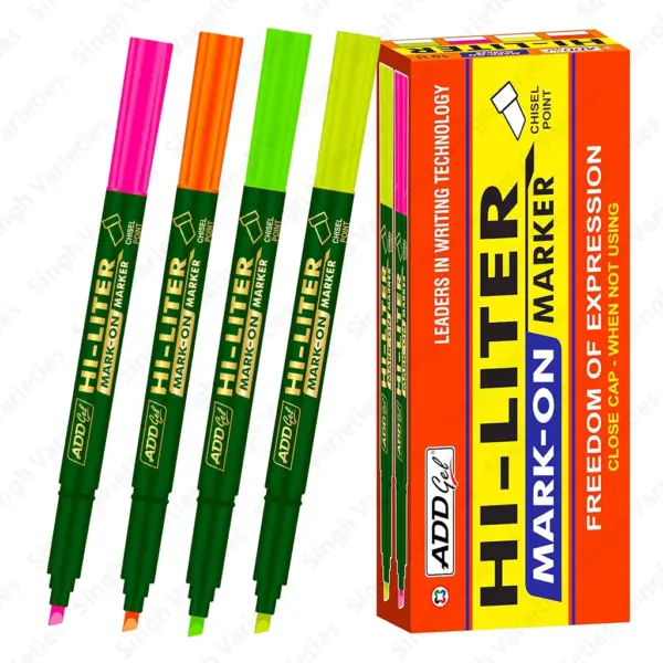 Add Gel Mark-On Hi-Liter Highlighter Marker Pen