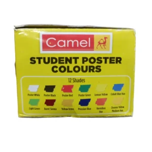 Camlin Kokuyo Camel Poster Colours – 12 Shades Plastic 10ml Each