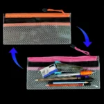 Plastic Transparent Flat Zipper Pencil Pouch