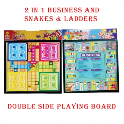 2 in 1 Wooden Business and Snakes & Ledders