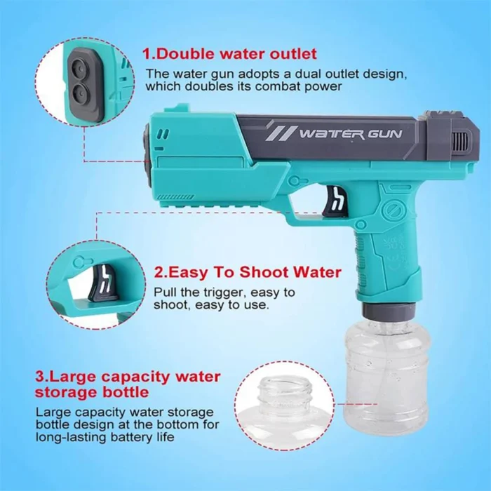 222 Dual Barrel High-Pressure Electric Water Gun