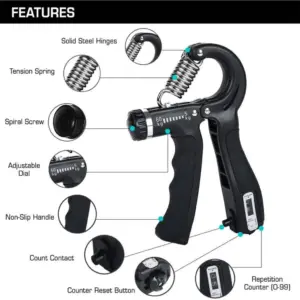 Adjustable Hand Gripper with Counter – 10-60kg