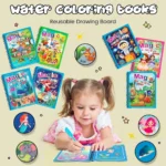 Magic Water Coloring Reusable Doodle Book & Magic Pen