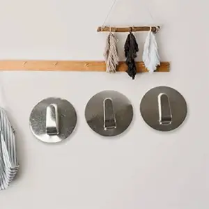 Round Multipurpose Self-Adhesive Steel Wall Hook