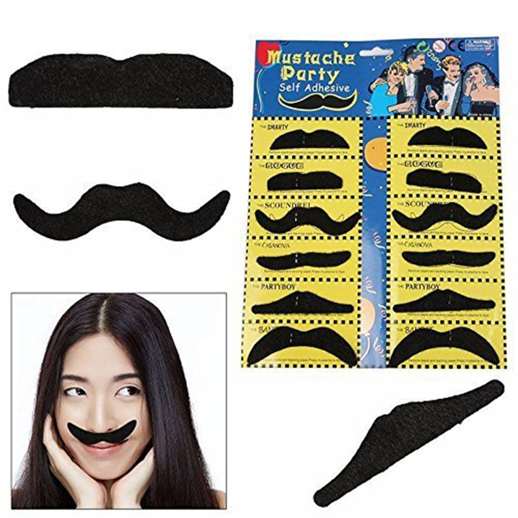 Self-Adhesive Fake Mustache Party Set