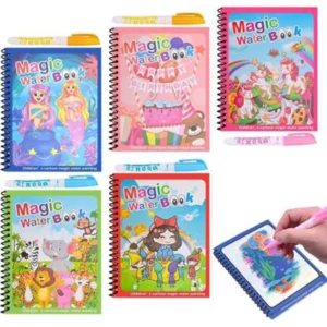 Magic Water Coloring Reusable Doodle Book & Magic Pen