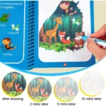 Magic Water Coloring Reusable Doodle Book & Magic Pen