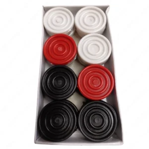 PVC Plastic Carrom Coins – 24 Pcs Set