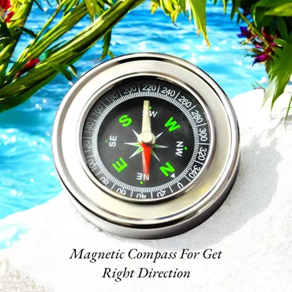 Stainless Steel Directional Magnetic Compass Precision