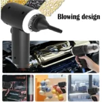 3-in-1 Portable High Power Car Vacuum Cleaner with Blower – USB Rechargeable Wireless Handheld Vacuum for Car, Camping & Travel – Reusable, Rechargeable, Cordless All Accessories