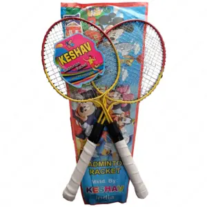 Baby Badminton Racket ? Elevate Your Game with Precision and Power (Multicolor, Set of 2 pcs)