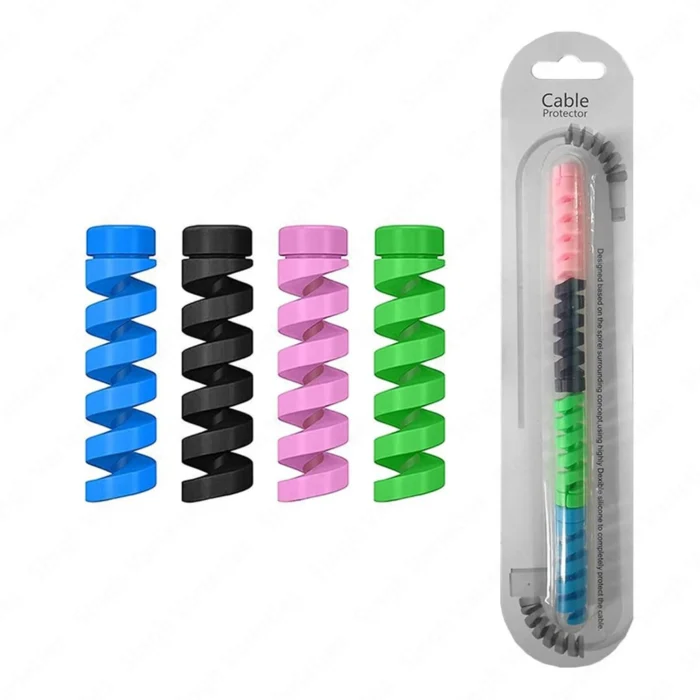 Highly Flexible Silicone Cable Protectors – Durable Cable Saver for Charging Cords, USB Wires & Headphone Cables, Universal Fit for iPhone, Android & More - Image 1