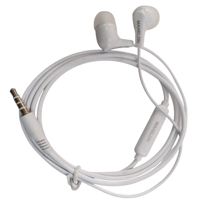 Maxelon String Wired Earphones – 3.5mm Jack Handsfree Earphones with Mic, High Bass Sound, Noise Isolation, Compatible with Android & Other Devices - Image 2