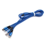 Multi Charging Cable 4ft – 3 in 1 Nylon Braided USB Charger Cord with Type-C, Micro USB Connectors, Universal Fast Charging Cable for Smartphones, Tablets & More - Image 3