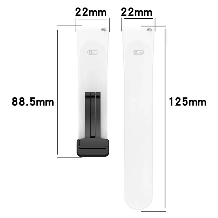 Silicone Watch Strap with Magnetic Folding Clasp – Soft, Adjustable Loop Band for Smartwatches and Traditional Watches - Image 2