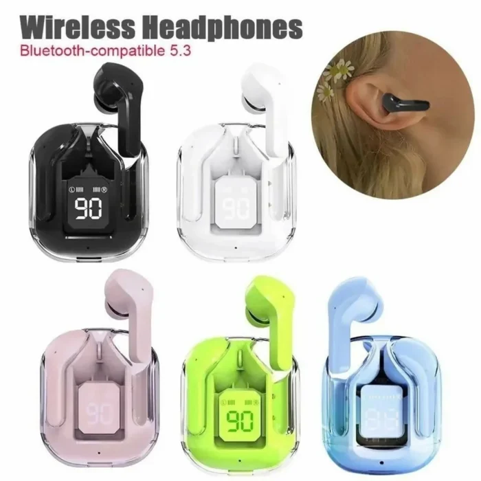 Ultrapods In-Ear Wireless Earbuds – Ultrapods Max Bluetooth Earphones with Charging Case, LED Digital Display, Mic, Compatible with iPhone, Android & Bluetooth Devices (Color as per availability) - Image 3