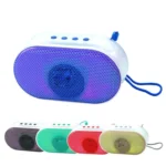 Bluetooth Speaker Boom Box with RGB Lights – 2.1CH Subwoofer Portable Wireless Speaker with Hi-Fi Stereo Sound, Bass Boost, FM, USB/microSD Support – Multicolour Bluetooth Speaker
