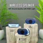 Bluetooth Speaker Boom Box with RGB Lights – 2.1CH Subwoofer Portable Wireless Speaker with Hi-Fi Stereo Sound, Bass Boost, FM, USB/microSD Support – Multicolour Bluetooth Speaker