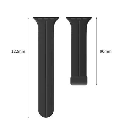 Apple Silicone Watch Strap with Magnetic Folding Clasp 42mm–49mm – Soft, Adjustable Band for Apple Watch Series 1–9, SE, Ultra 1 & 2 Novelty