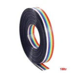 10 Core Multi-Colored Ribbon Cable Wire – 1 Meter Flat Cable (1.8mm Dia) for DIY Electronics, Arduino, Raspberry Pi, Prototyping & Embedded Projects Electronics Project