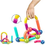 25 Pcs Magnetic Sticks & Balls Building Blocks Set for Kids – Educational STEM Magnet Construction Toy for Boys & Girls Age 3+ | Creative Learning Game Baby & Toddler (0-3 Years)