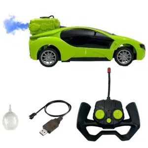 3D Spray Smoke RC Car – Remote Control Car with LED Lights & Realistic Smoke Effect | High-Speed Rechargeable Light-Up Drift Car Toy for Kids