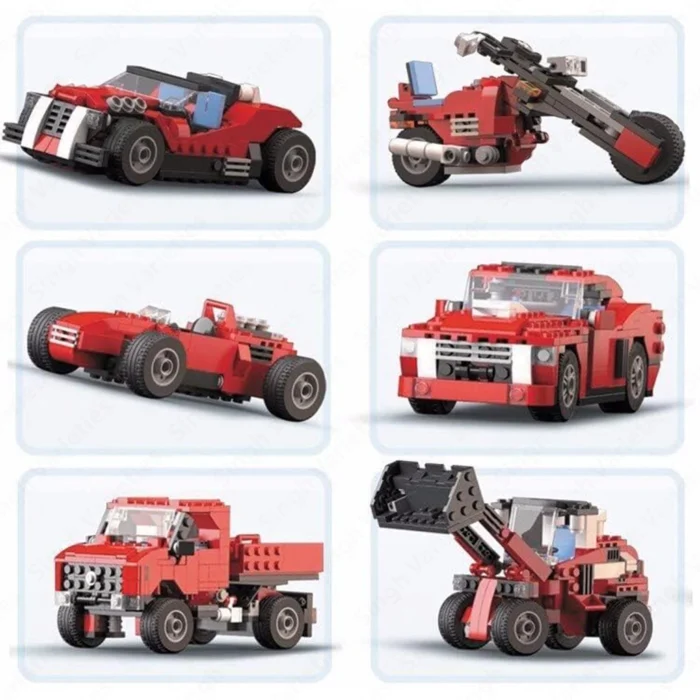 Architect 23-in-1 Racing Car, SUV & Mini Truck Building Blocks Set – 278+ Pcs STEM Educational Construction Toy for Kids - Image 3