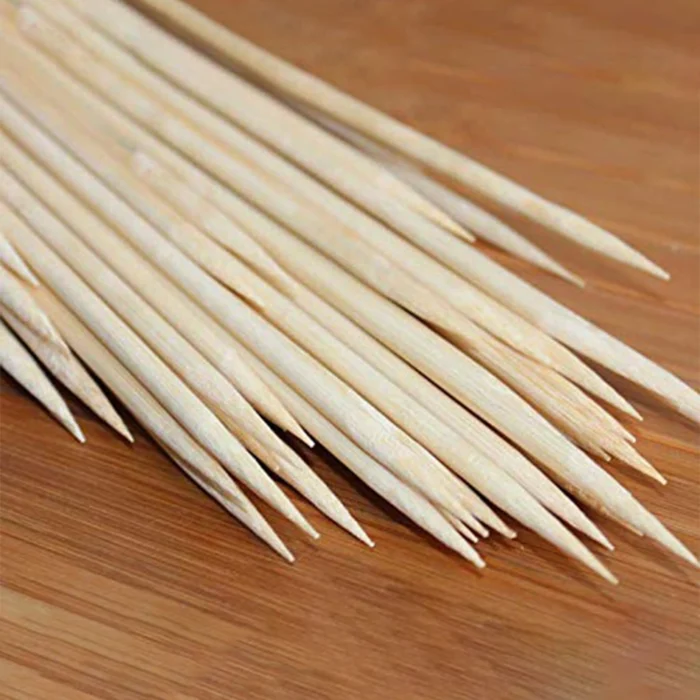 Bamboo Wood Skewer BBQ Sticks – Eco-Friendly Disposable Wooden Sticks for Barbecue, Kebabs, Fruits & Party Snacks | Food-Grade & Biodegradable - Image 1