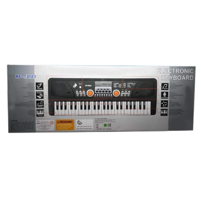 Bigfun 530A1 49 Keys Electronic Keyboard Piano with Microphone – Kids Musical Toy Organ with Learning Features - Image 4