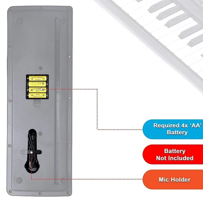Bigfun 530A1 49 Keys Electronic Keyboard Piano with Microphone – Kids Musical Toy Organ with Learning Features - Image 5
