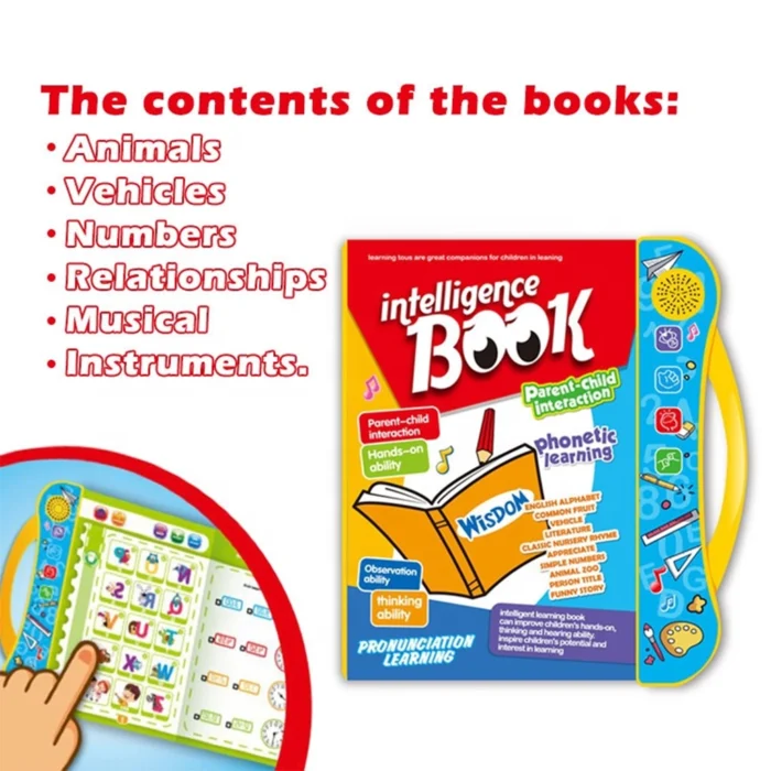 Intelligence Study English Learning Book for Kids with Sound & Music – Educational Preschool Study Book for Letters, Words and Reading - Image 5