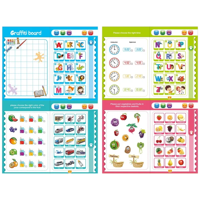 Intelligence Study English Learning Book for Kids with Sound & Music – Educational Preschool Study Book for Letters, Words and Reading - Image 6