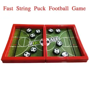 Sparkling String Sling Football Basketball Hockey Table Game – Fast Puck Board Game for Kids & Adults | Fun Interactive Toy for Boys & Girls | Brain Development & Hand-Eye Coordination