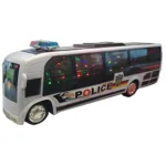 Bump and Go Action Police Bus Toy with 3D Flashing Lights & Musical Sound | Battery Operated Kids Toy Vehicle Action & RC Toys