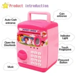 Electronic Piggy Bank ATM for Kids – Password Protected Mini Money Safe Box with Coin Slot, Note Insertion and Secret Lock Toy - Image 3