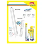 Flair Creative Aculine Scale – Durable Transparent Plastic Ruler for Students & Professionals | Precise Measurement Tool for School, College & Office Use Slate