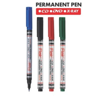 Flair Permanent CD Marker Pen – Smudge-Proof, Fine Tip Marker for Writing on CDs, DVDs, Plastics & More | Quick-Dry Ink | Long-Lasting Permanent Marker Marker