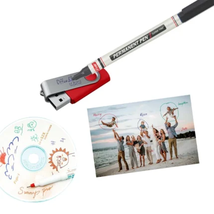 Flair Permanent CD Marker Pen – Smudge-Proof, Fine Tip Marker for Writing on CDs, DVDs, Plastics & More | Quick-Dry Ink | Long-Lasting Permanent Marker Marker